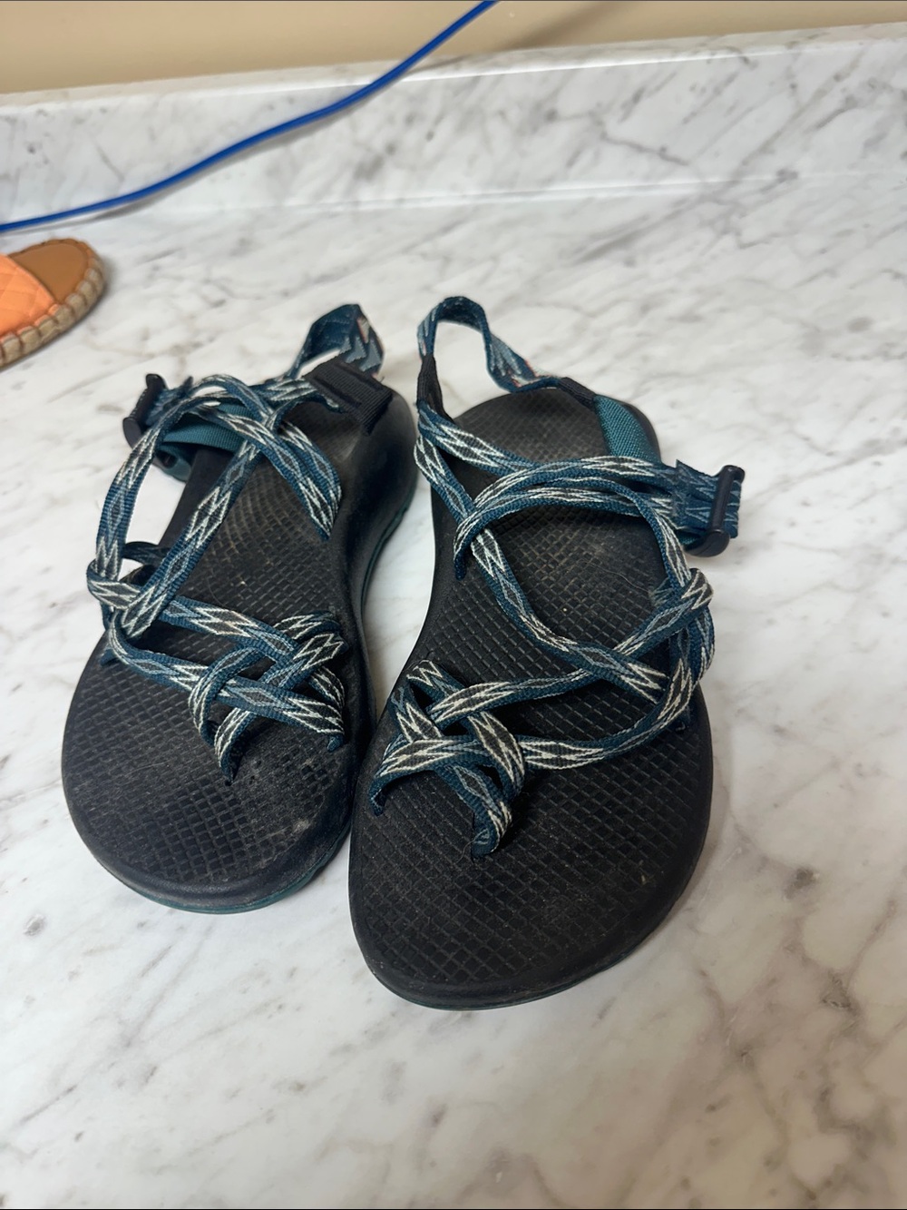 Chaco Women's Teal and Black Strappy Sandals